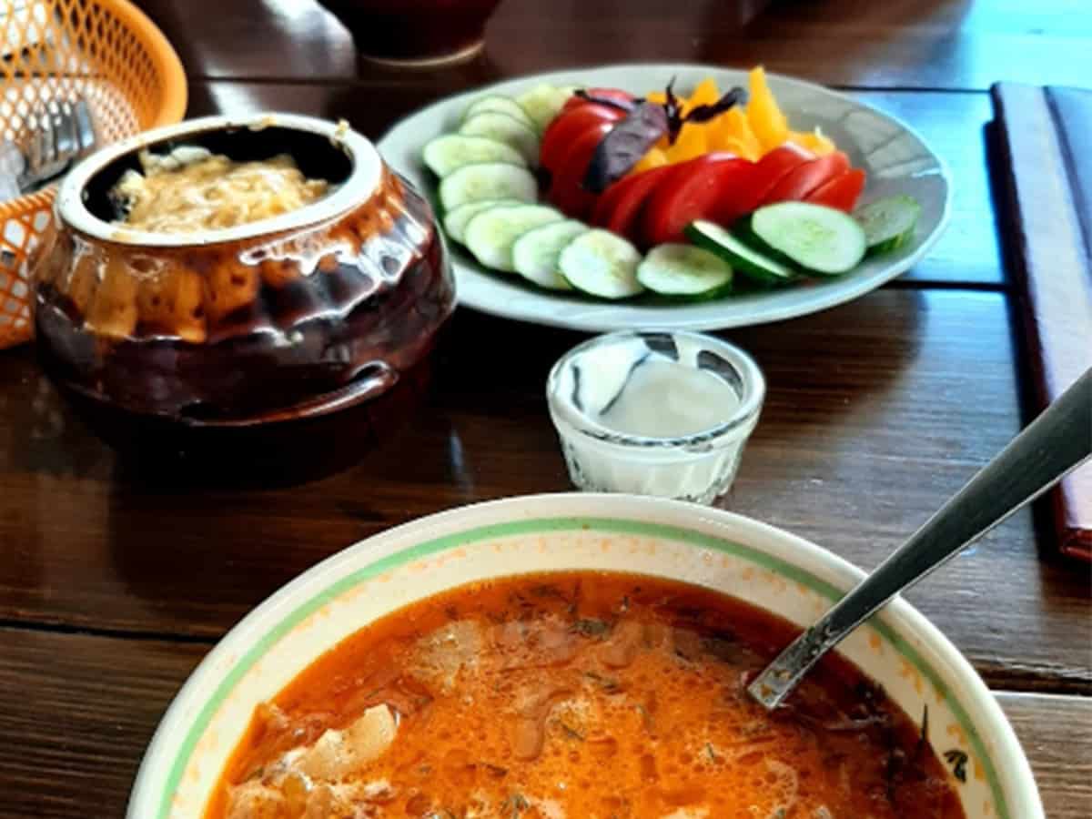 Борщ и овощи