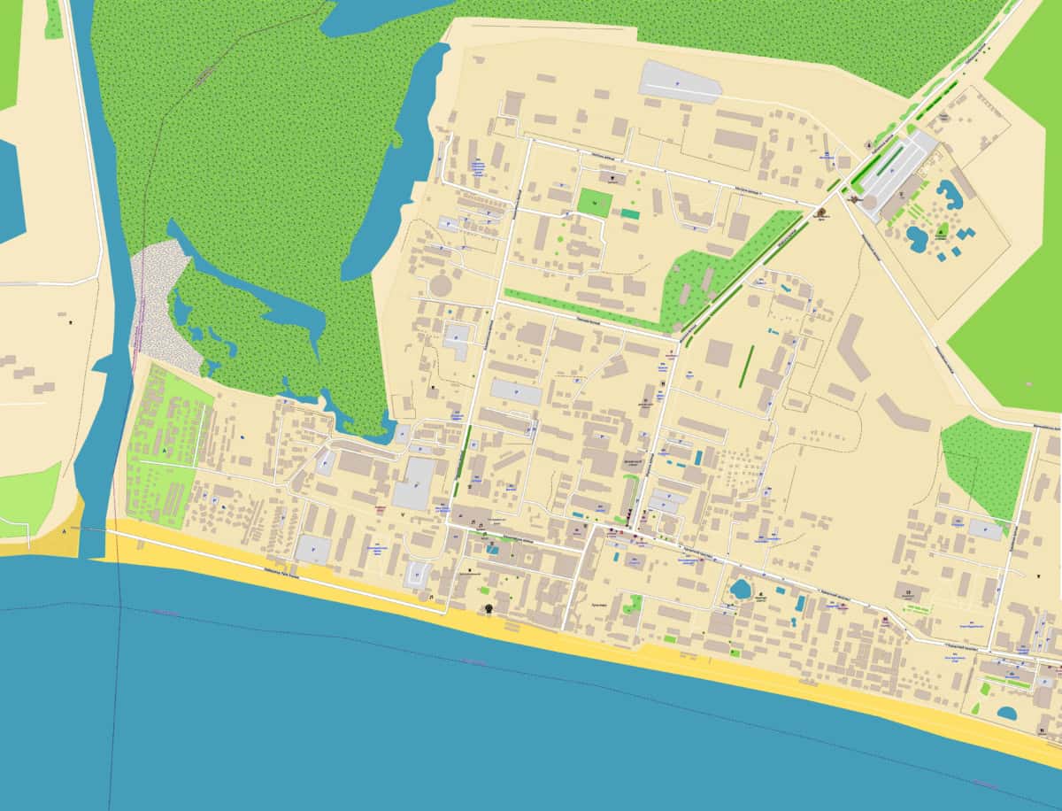 Карта Коблево Центр