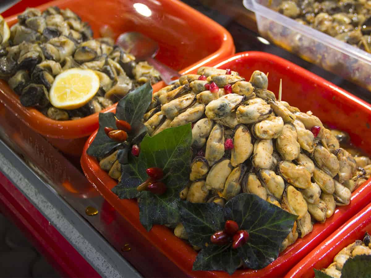 мидии в Коблево рынок морепродуктов