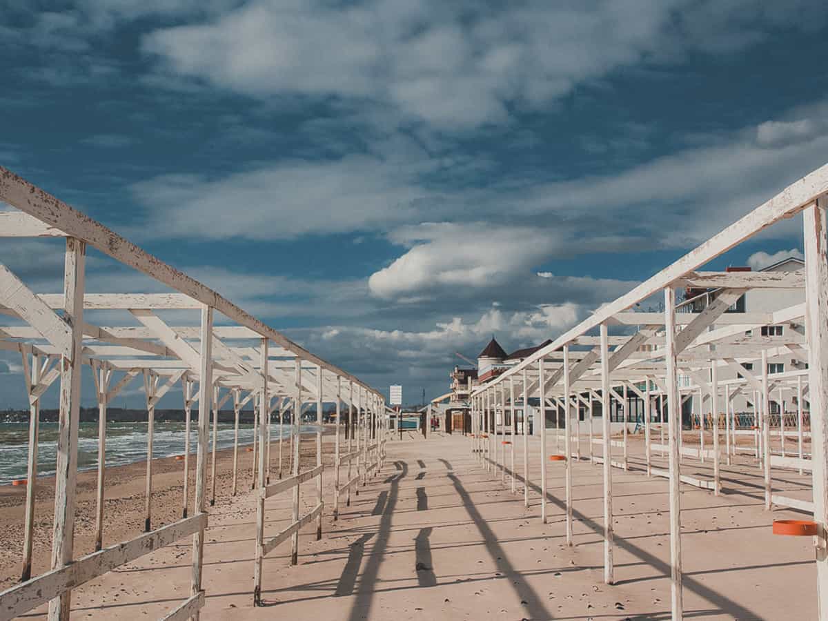 пляж в Коблево