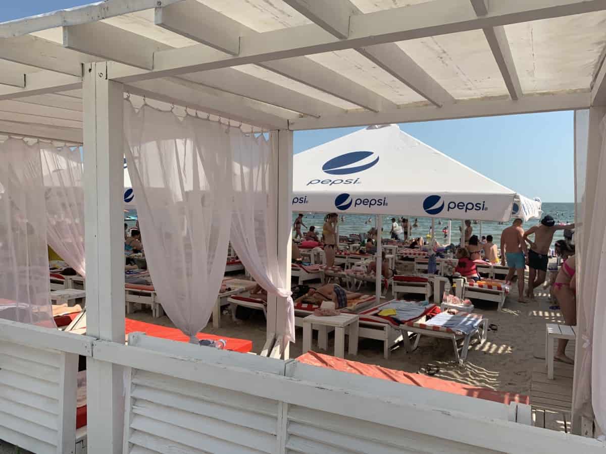 Мама пляж вид из ресторана