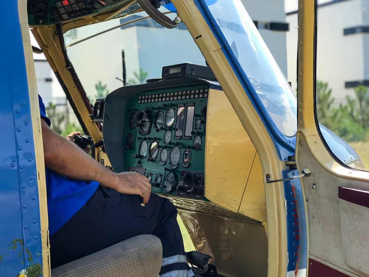 кабина вертолета в Коблево