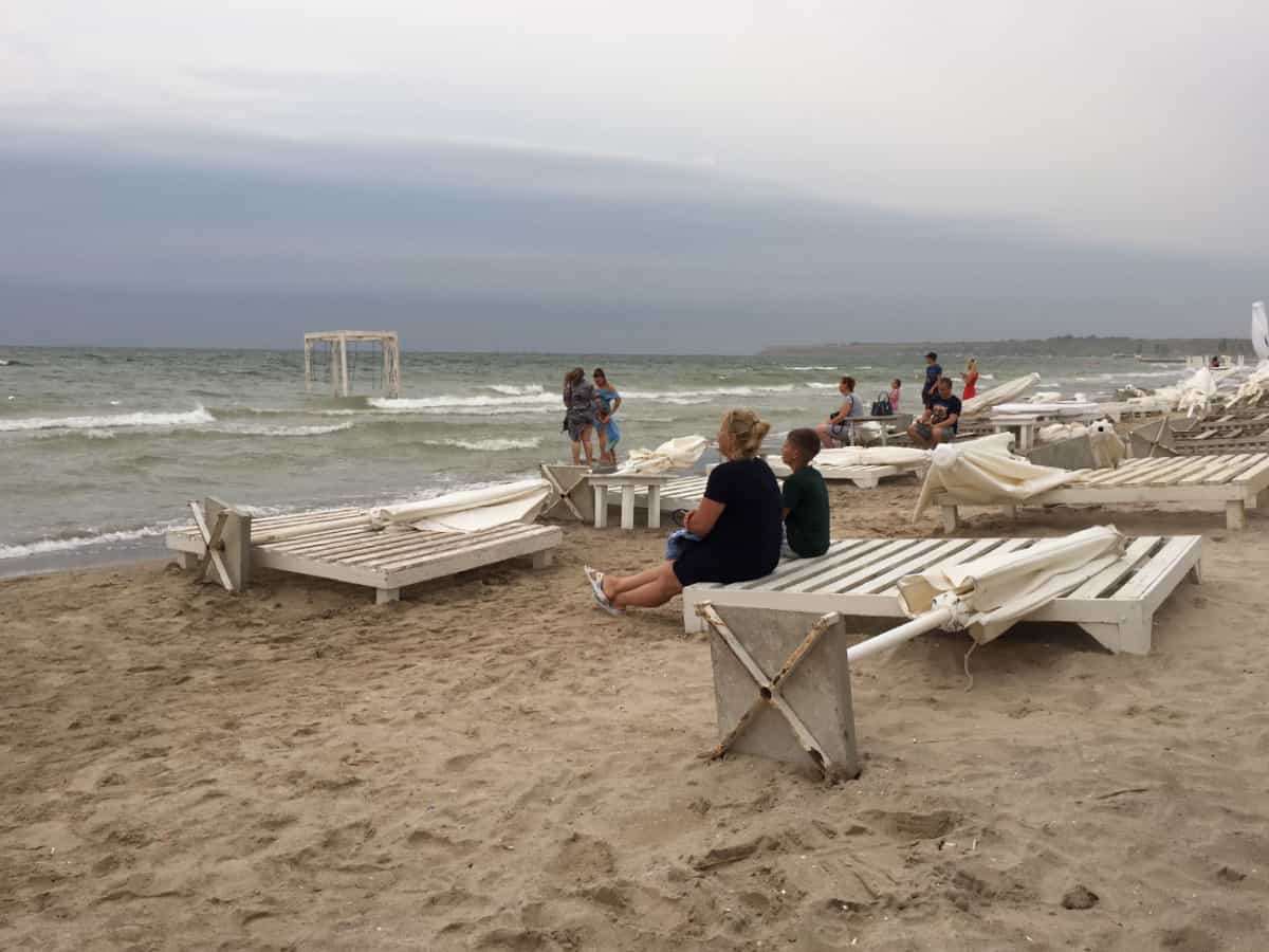 шторм в Коблево 2020