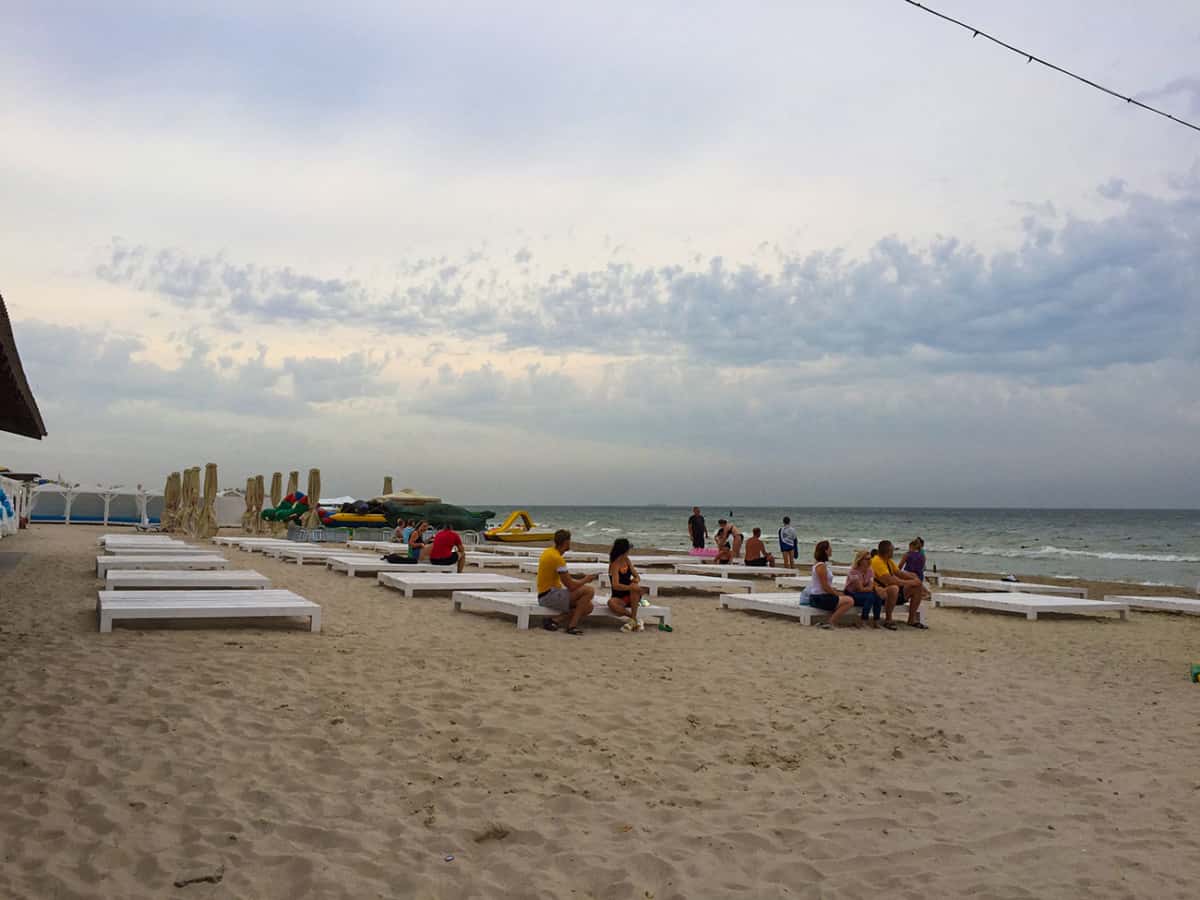 Тучи над морем в Коблево 07.07.2020