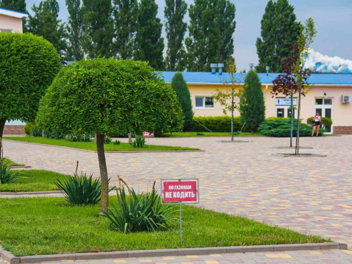 Красивая зелененная территория Коблево