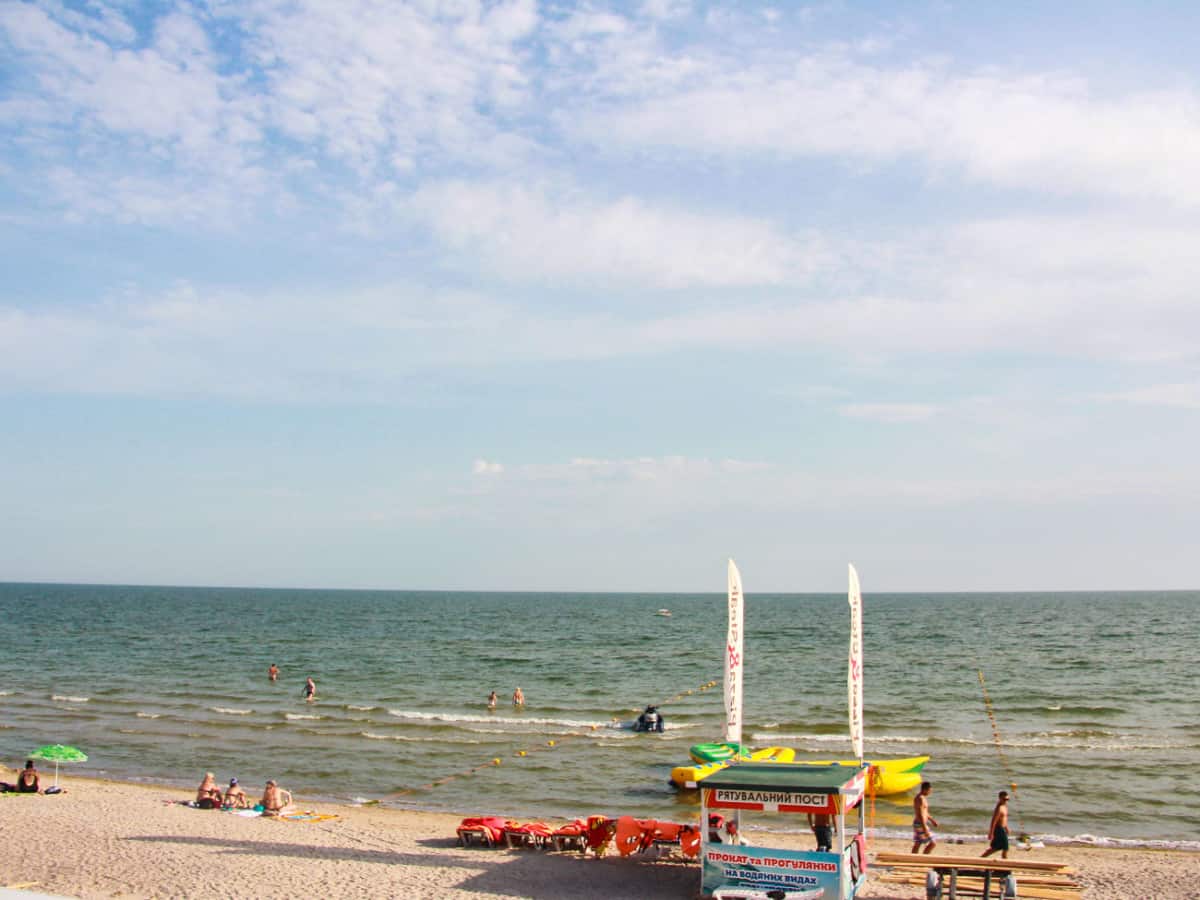 Вид на море из ресторана в Коблево