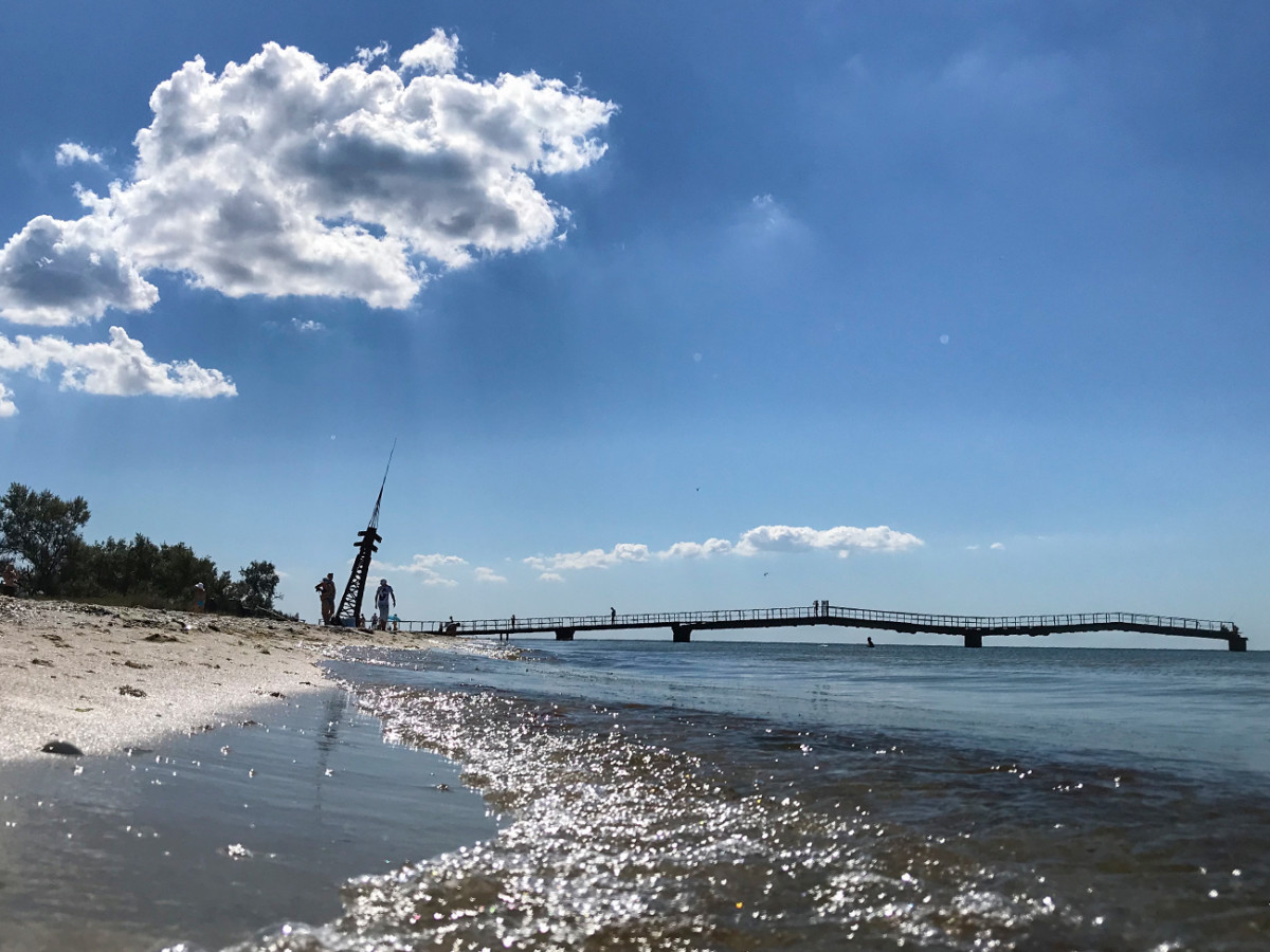 Фото моста на Кинбурнской косе