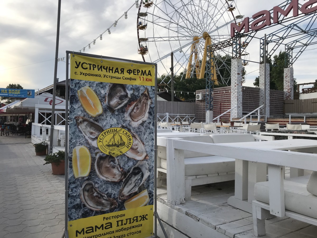 Где в Коблево поесть устриц Мама Пляж
