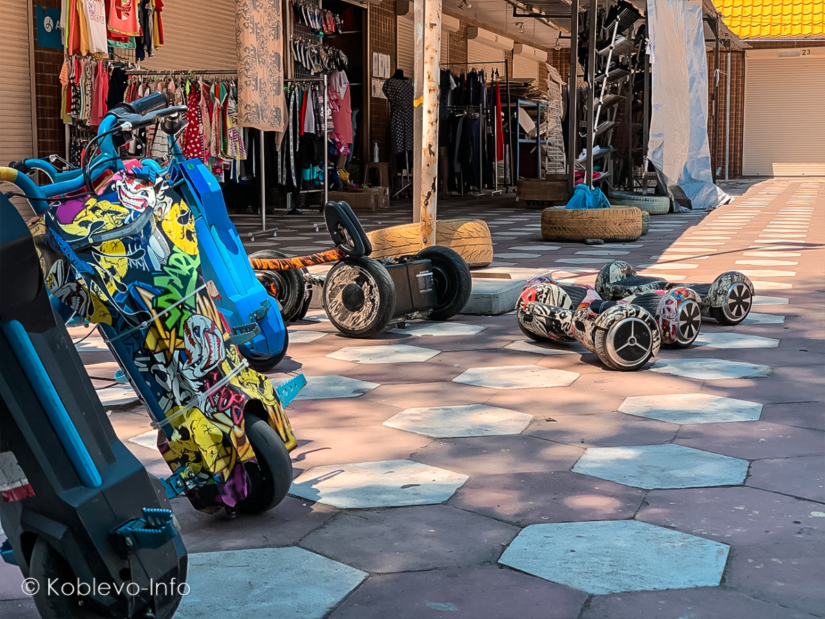 Парк аттракционов Преображенский в Коблево. Гироскутеры