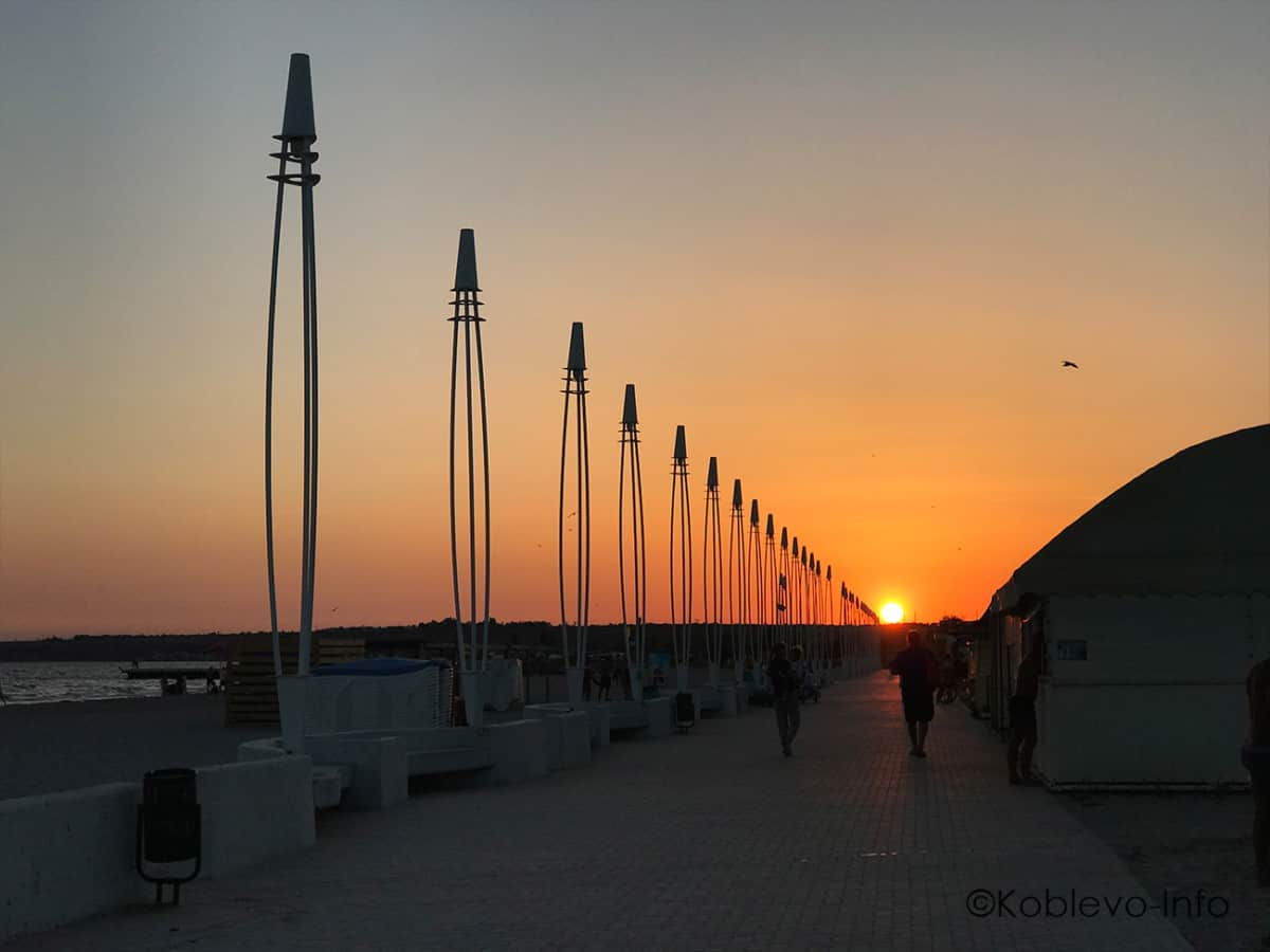 фото заката набережная в Коблево