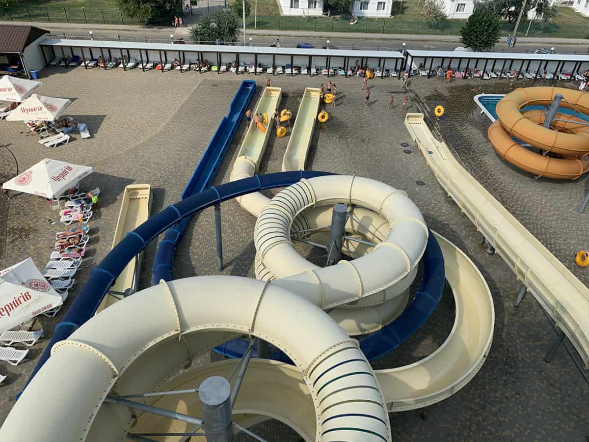 Аквапарк Орбита сверху Коблево