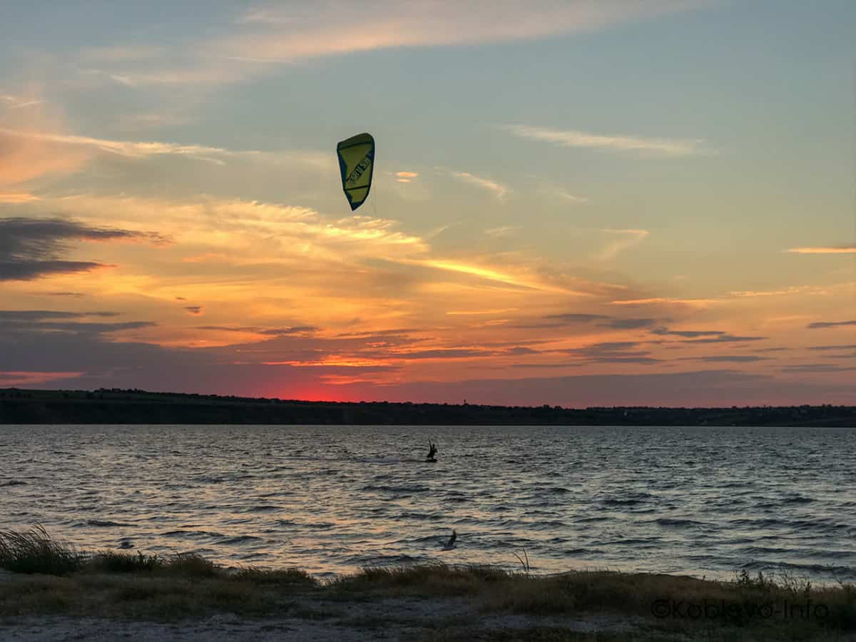 закат на Тилигульском Лимане в Коблево