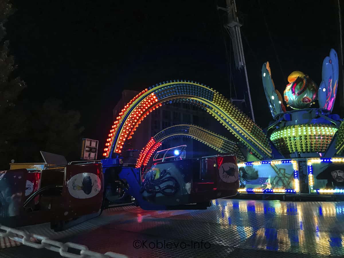 Фото аттракционов в луна парке Коблево