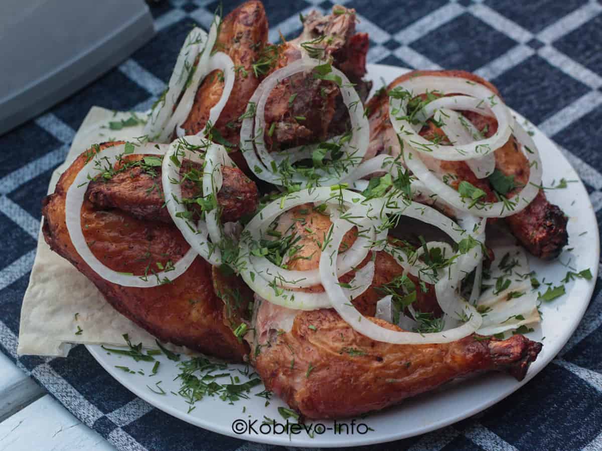 Блюда на гриле в Коблево