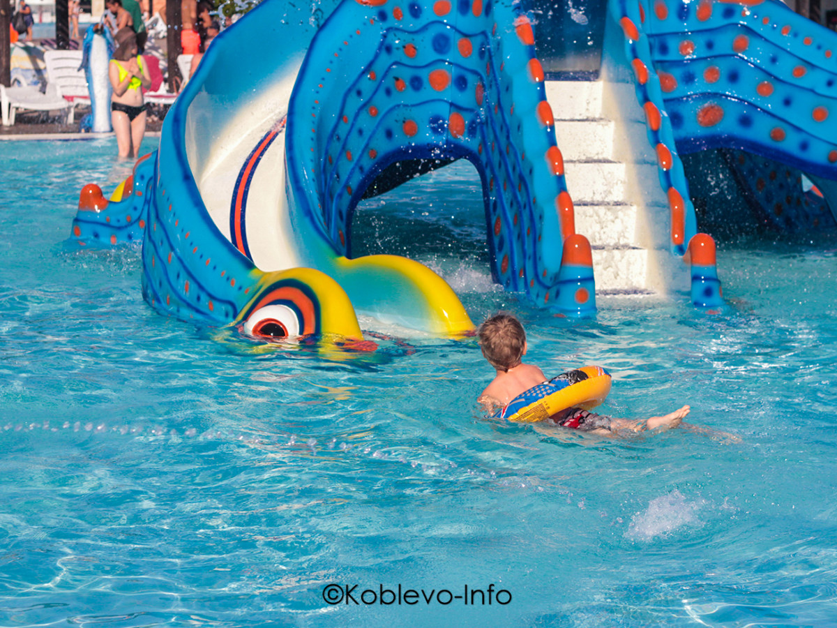 Развлечения для детей в аквапарке Коблево
