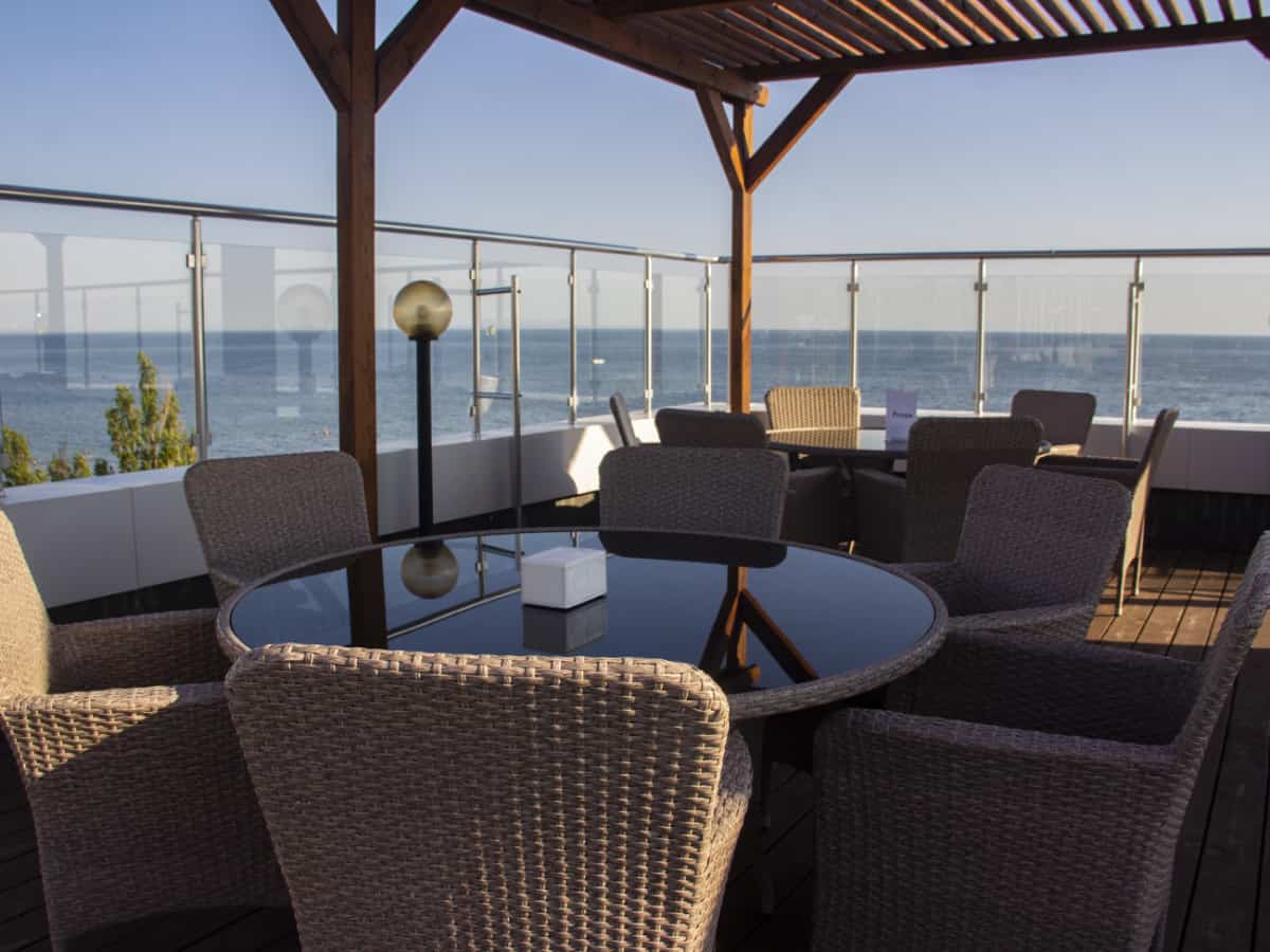 Вид на море с ресторана Небо в Коблево