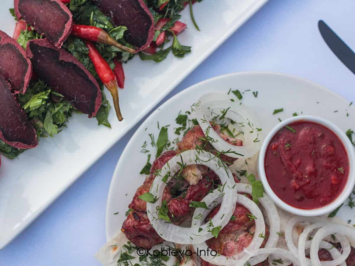 Шашлык в ресторане Причал в Коблево