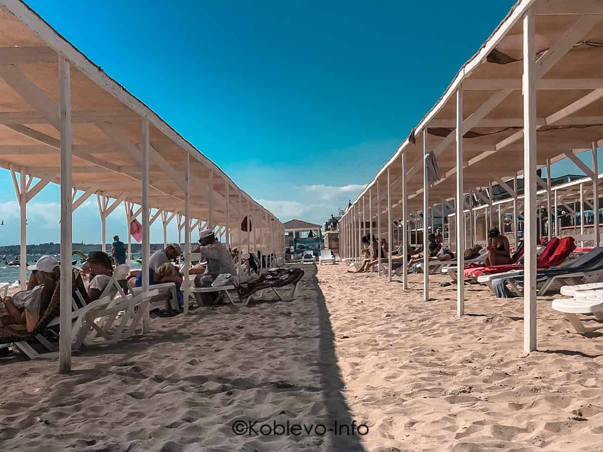 Пляжная зона отеля Де Ла Вита в Коблево