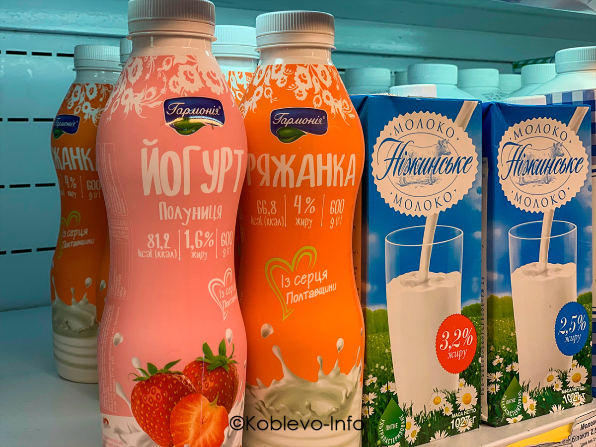 Цены на молочную продукцию в Коблево 2021