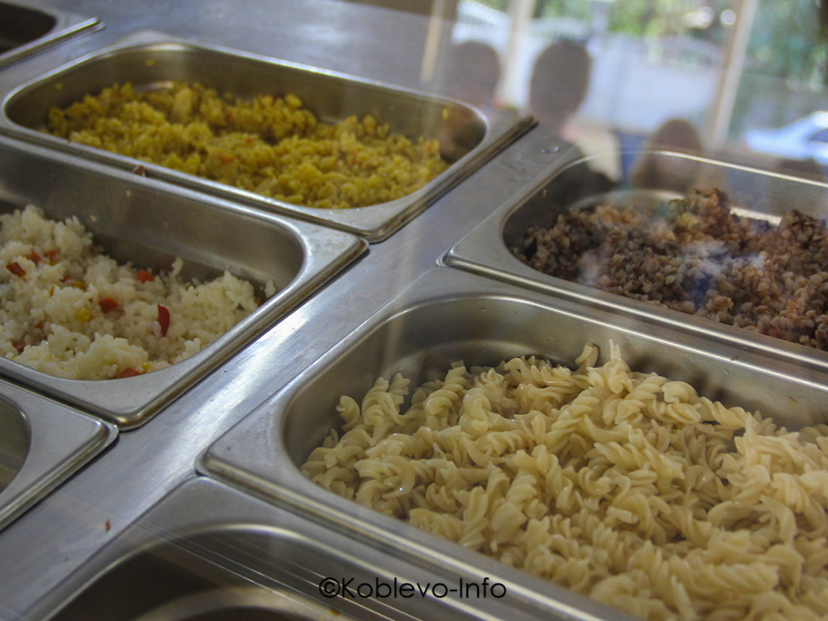 Гарниры в кафе Самобранка в Коблево