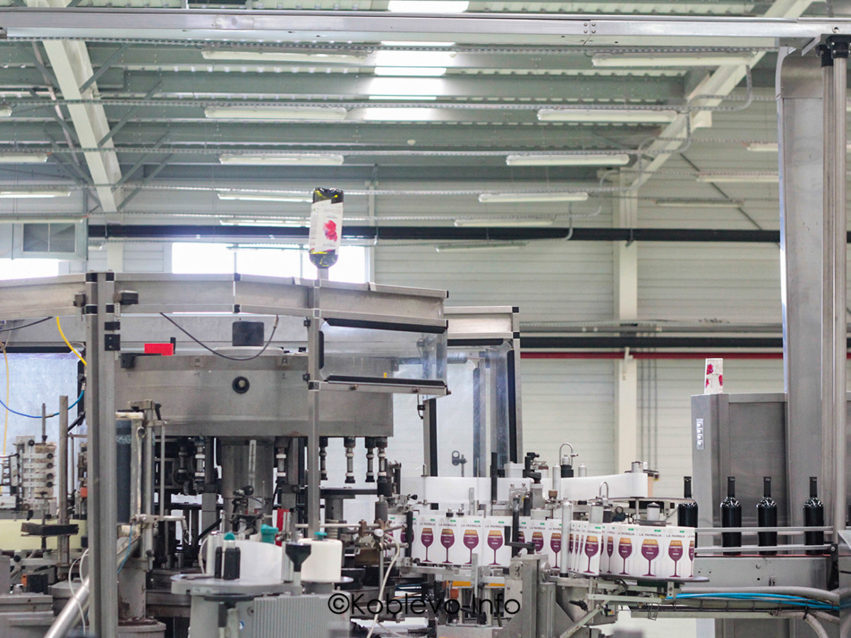 Конвейер на заводе Дом вина в Коблево